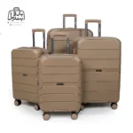 تصویر اختصاصی از چمدان چهار تکهٔ کریسبلا در رنگ نسکافهای