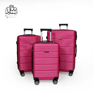 تصویر اختصاصی از چمدان سه تکهٔ دسینی در رنگ سرخابی
