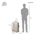 تصویر اختصاصی از چمدان سایز متوسط آی‌تی it مدل embellish در رنگ کرم با سایزبندی
