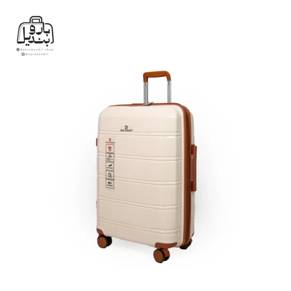 تصویر اختصاصی از چمدان سایز متوسط ریکاردو در رنگ کرم