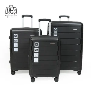 تصویر اختصاصی از چمدان سه تکهٔ رو ونتا پازل در رنگ مشکی