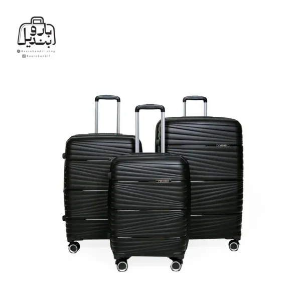 تصویر اختصاصی از چمدان سه تکهٔ سوفیا دبل در رنگ مشکی