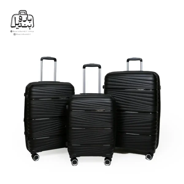 تصویر اختصاصی از چمدان سه تکهٔ سوفیا دبل در رنگ مشکی