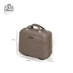 تصویر اختصاصی از کیف آرایشی چمدان دانسون در رنگ ٰنسکافه‌ای با سایزبندی