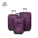 تصویر اختصاصی از چمدان سه تکهٔ هرموسا کد HB001 در رنگ بنفش