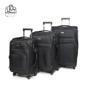 تصویر اختصاصی از چمدان سه تکهٔ هرموسا کد HB002 در رنگ مشکی