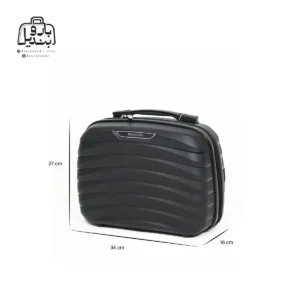 تصویر اختصاصی از کیف آرایشی چمدان ماندیرو در رنگ مشکی با سایزبندی
