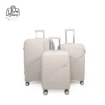 تصویر اختصاصی از چمدان سه تکهٔ پاور در رنگ کرم