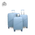 تصویر اختصاصی از چمدان سه تکهٔ پاور در رنگ آبی روشن