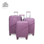 تصویر اختصاصی از چمدان سه تکهٔ پاور در رنگ بنفش