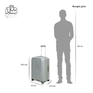 تصویر اختصاصی از چمدان سایز متوسط سونادا میلان در رنگ طوسی با سایزبندی