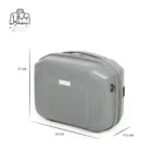 تصویر اختصاصی از کیف آرایشی چمدان سونادا میلان در رنگ طوسی با سایزبندی