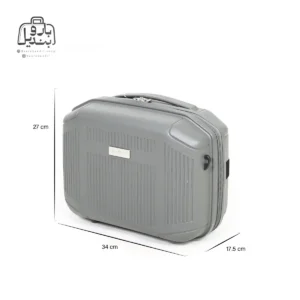 تصویر اختصاصی از کیف آرایشی چمدان سونادا میلان در رنگ طوسی با سایزبندی