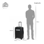 تصویر اختصاصی از چمدان سایز متوسط سونادا تورنتو در رنگ مشکی با سایزبندی