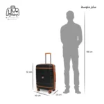 تصویر اختصاصی از چمدان سایز متوسط تیتان‌ پلورا در رنگ مشکی با سایزبندی