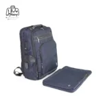 تصویر اختصاصی از نمای محفظهٔ لپ‌تاپ کوله‌پشتی آرکتیک هانتر کد B00415 در رنگ سرمه‌ای