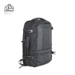 تصویر اختصاصی از نمای جلو و پهلوی کوله‌پشتی پاورگینگ کد ۱۲۰۲۱ در رنگ مشکی