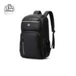 تصویر اختصاصی از نمای جلو و کناری کوله کاکا کد 0003 در رنگ مشکی