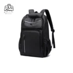 تصویر اختصاصی از نمای جلو و کناری کوله کاکا کد 0003 در رنگ مشکی