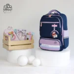 تصویر اختصاصی از نمای جلوی کوله پشتی مدرسه کریس بلا 1017 در طرح baby girl در رنگ سرمه ای
