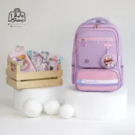 تصویر اختصاصی از نمای جلوی کوله پشتی مدرسه کریس بلا 1017 در طرح baby girl در رنگ بنفش