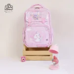 تصویر اختصاصی از نمای جلوی کوله پشتی مدرسه کریس بلا 5005 در طرح یونیکورن در رنگ صورتی