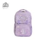 تصویر اختصاصی از نمای جلوی کوله پشتی مدرسه کریس بلا 5005 در طرح یونیکورن در رنگ بنفش