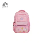 تصویر اختصاصی از نمای جلوی کوله پشتی مدرسه سان ایت 0253 در طرح ستاره و شخصیت کارتونی در رنگ صورتی