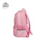 تصویر اختصاصی از نمای کناری کوله پشتی مدرسه سان ایت 0253 در طرح ستاره و شخصیت کارتونی در رنگ صورتی