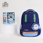 تصویر اختصاصی از نمای جلوی کوله پشتی مدرسه سان ایت 0279 در طرح گربه در رنگ سرمه ای