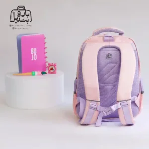 تصویر اختصاصی از نمای پشتی کوله پشتی مدرسه سان ایت 0279 در طرح گربه در رنگ بنفش