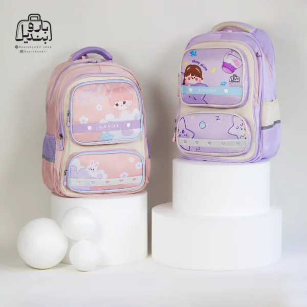 تصویر اختصاصی از کوله پشتی مدرسه سان ایت 2142 در رنگ صورتی و بنفش