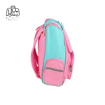 تصویر اختصاصی از نمای کناری کوله پشتی مدرسه یونیکورن رنگین کمان 1007 سایز بزرگ در رنگ صورتی