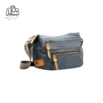 تصویر اختصاصی از نمای جلو وکناری کیف دوشی فوور کد 2596-01 در رنگ طوسی