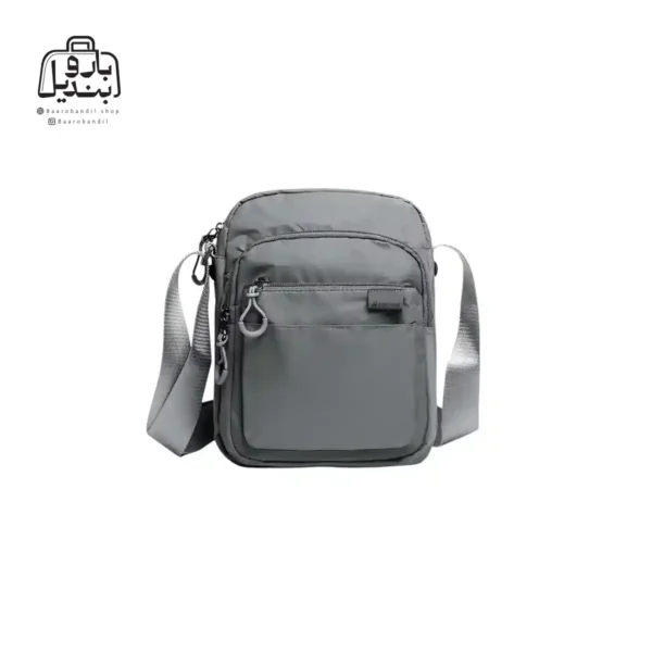 تصویر اختصاصی از نمای جلوی کیف دوشی فوور کد 2802-04 در رنگ طوسی