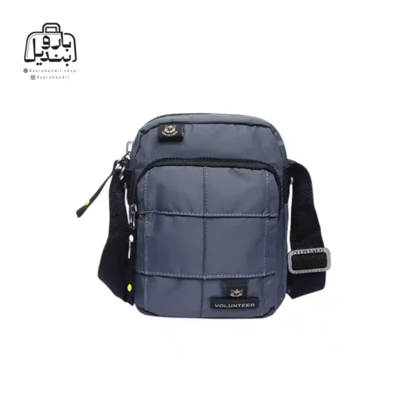 تصویر اختصاصی از نمای جلوی کیف دوشی ولنتیر کد 1590-25 در رنگ طوسی