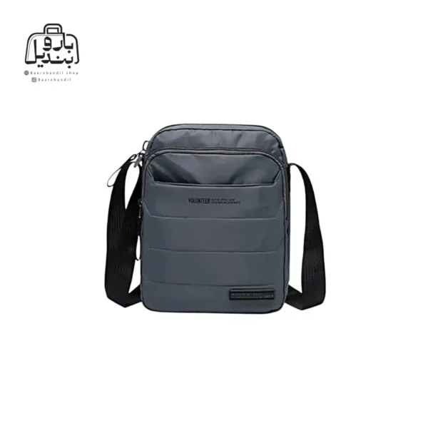 تصویر اختصاصی از نمای جلو کیف دوشی ولنتیر کد 1713-25 در رنگ طوسی