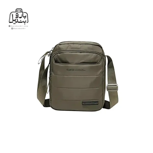 تصویر اختصاصی از نمای جلوی کیف دوشی ولنتیر کد 1713-25 در رنگ سبز