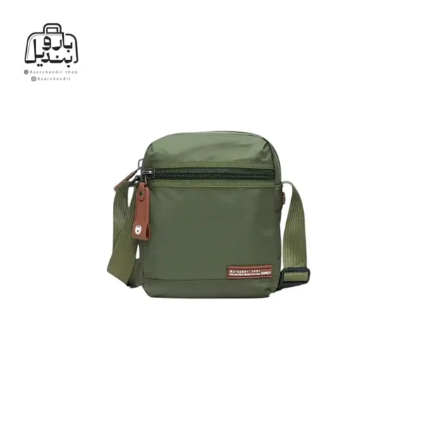 تصویر اختصاصی از نمای جلوی کیف دوشی ولنتیر کد 1821-02 در رنگ سبز