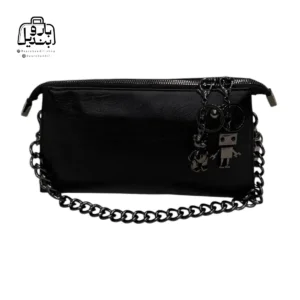 تصویر اختصاصی از نمای جلوی کیف زنانه دنیز جنوا کد ۰۰۸۸ در رنگ مشکی