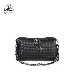 تصویر اختصاصی از نمای جلوی کیف زنانه دنیز جنوا کد ۰۰۹۲ در رنگ مشکی