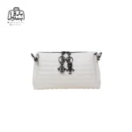 تصویر اختصاصی از نمای جلوی کیف زنانه دنیز جنوا کد ۰۰۹۲ در رنگ سفید