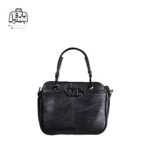 تصویر اختصاصی از نمای جلوی کیف زنانه دنیز جنوا کد ۰۰۹۴ در رنگ مشکی