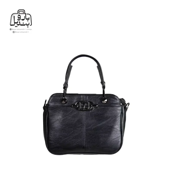 تصویر اختصاصی از نمای جلوی کیف زنانه دنیز جنوا کد ۰۰۹۴ در رنگ مشکی