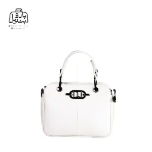 تصویر اختصاصی از نمای جلوی کیف زنانه دنیز جنوا کد ۰۰۹۴ در رنگ سفید