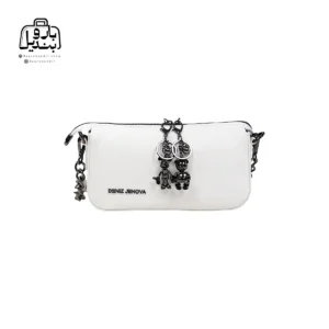 تصویر اختصاصی از نمای جلوی کیف زنانه دنیز جنوا کد ۰۰۹۹ در رنگ سفید