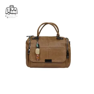 تصویر اختصاصی از نمای جلوی کیف دوشی زنانه موجیتو کد 7658 در رنگ قهوه‌ای