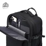 تصویر اختصاصی از نمای زیپ جلو باز کولهپشتی بنج کد ۳۰۲۸ در رنگ مشکی