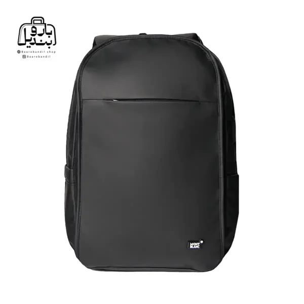 تصویر اختصاصی از نمای جلوی کوله‌پشتی mont blanc کد ۱۴۳۲ در رنگ مشکی