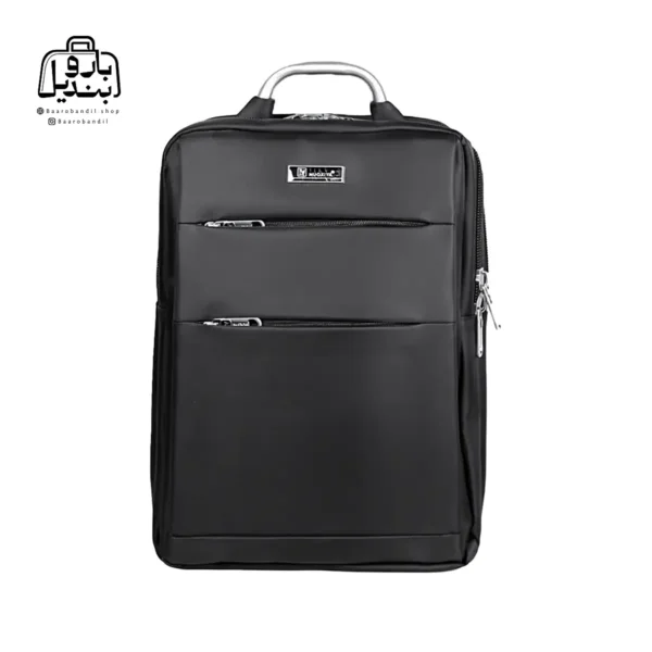 تصویر اختصاصی از نمای جلوی کوله‌پشتی نوژیا کد ۲۶۰۳ در رنگ مشکی